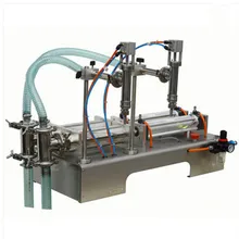 Y2 Двойной Головкой горизонтальный пневматический жидкий Автоматическая жидкостная фасовочная машина для розлива машина для наполнения, с переключением между дальним и сопла наполнитель