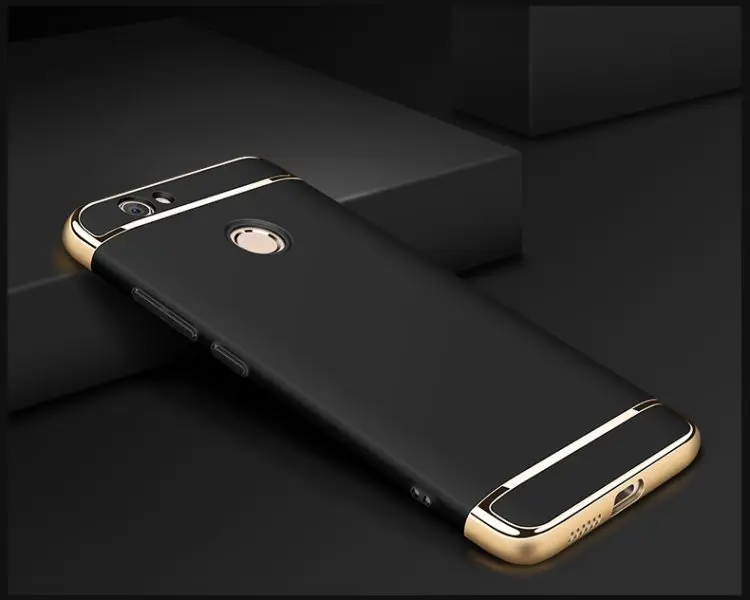 Черный Чехол для huawei nova, CAN-L01, CAN-L11, CAN-L12, 5,0 дюймов, 3 в 1, твердый ударопрочный чехол-накладка для huawei nova, coque capas fundas - Цвет: Черный