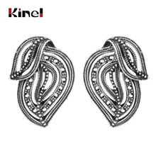 Kinel brinco feminino vintage vintage, brinco feminino retrô com strass