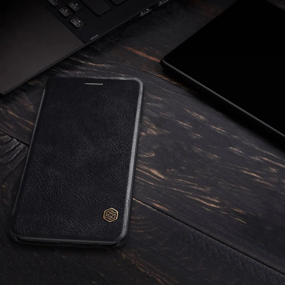 

Book Style Black Built-in Card Slot Protective Leather Case Cover Shell For OnePlus 5 Plus Five
