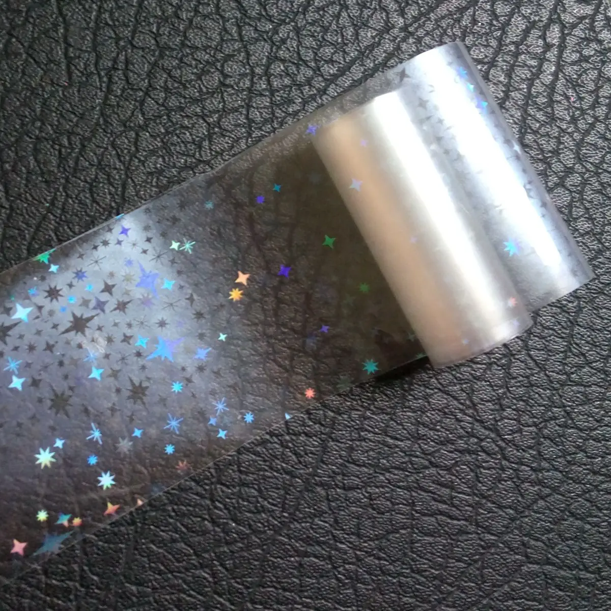 

100cm Clear Laser Nail Transfer Film Holo Star Pattern DIY Nail Art Tip Full Cover Holographic Nail Foil Sticker SK021