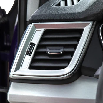 

WELKINRY car auto cover styling for Audi Q5 FY 2018 2019 ABS chrome front console side air conditioning outlet air vent trim