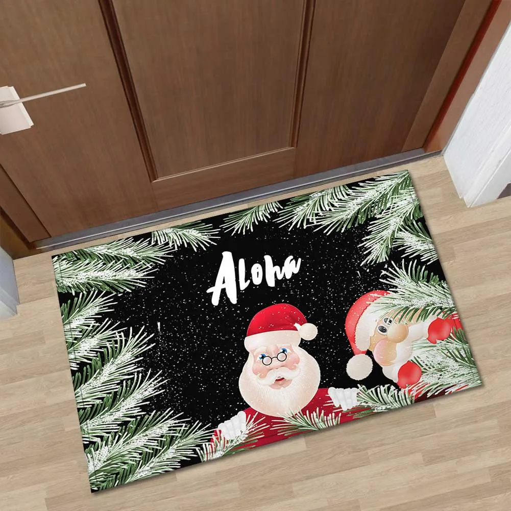 Zeegle Рождественские узоры Новогодний подарок дверной коврик кухонный напольный коврик для ванной комнаты декоративный ковер для гостиной