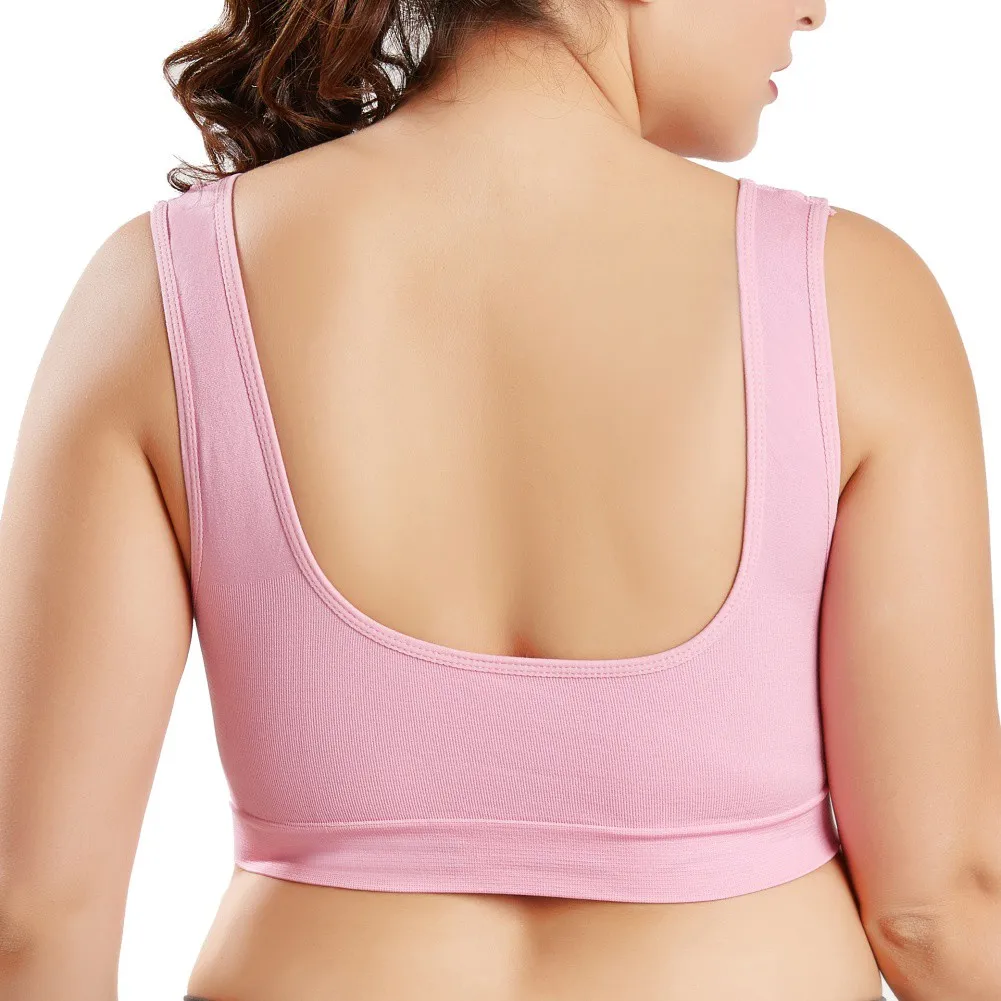 Plu size Women Seamless Yoga Fitness Bras Sports Vest Padded Crop Tops Underwear With Chest Pad Wire Free Bras 4XL-6XL