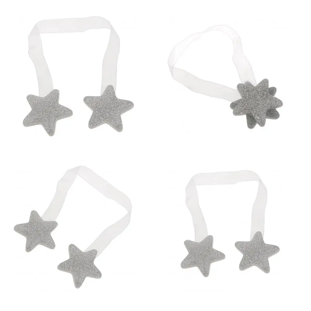 4Pieces Curtain Tiebacks Magnetic Tie Back Holdbacks Window Decoration Star | Дом и сад