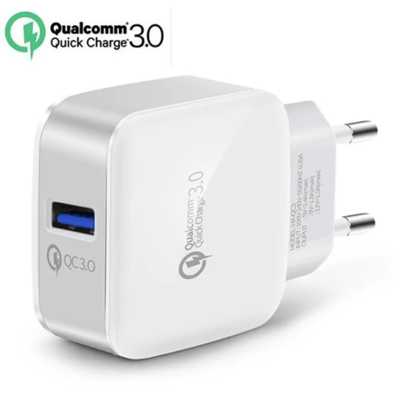 

For Quick Charge 3.0 QC 3.0 USB Turbo Wall Fast Travel Charger For SAMSUNG Note 8 S9 S8 Plus HUAWEI P9 mate 20 for LG for iphone