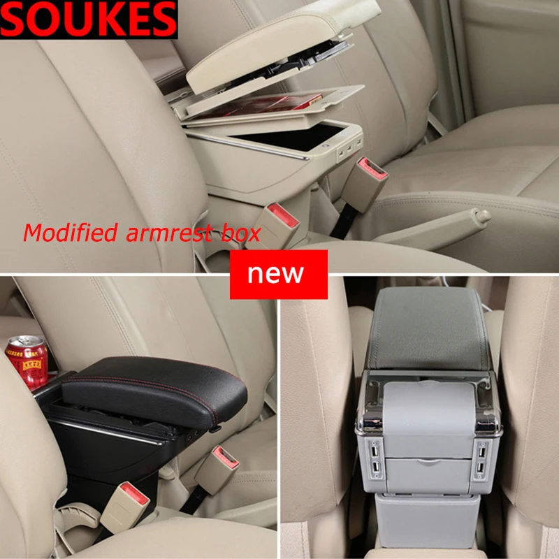 Car Multi-function Modified Central Armrest Box For Honda Civic 2006-2011 Accord Fit City CRV Volvo S60 XC90 V40 V70 V50 V60