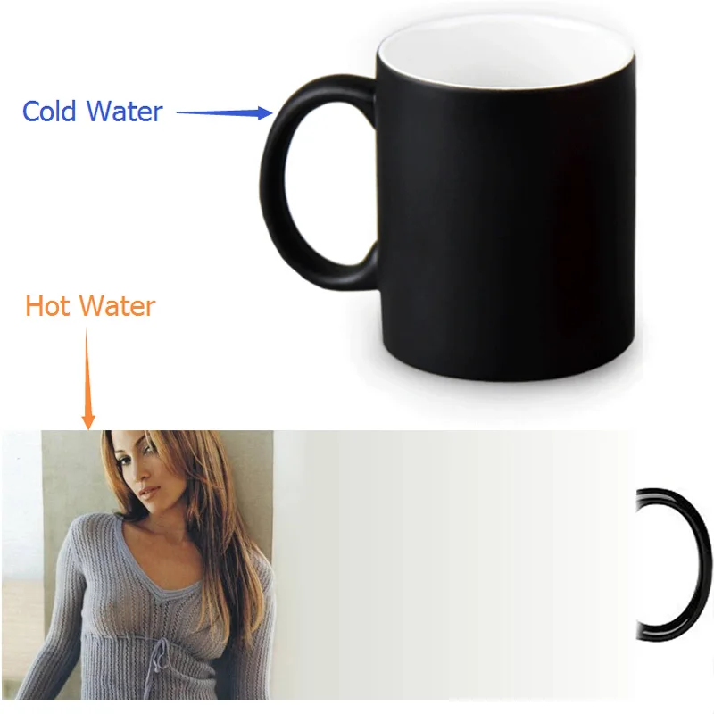 

Jennifer Lopez Mugs Heat Changing Color Tea Mug Transforming Black Magic Morphing Coffee Mug For Friend Gift 350ml