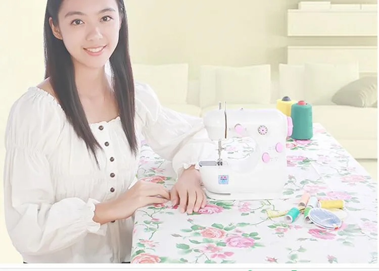 Household electric mini portable sewing machine to eat thick desktop