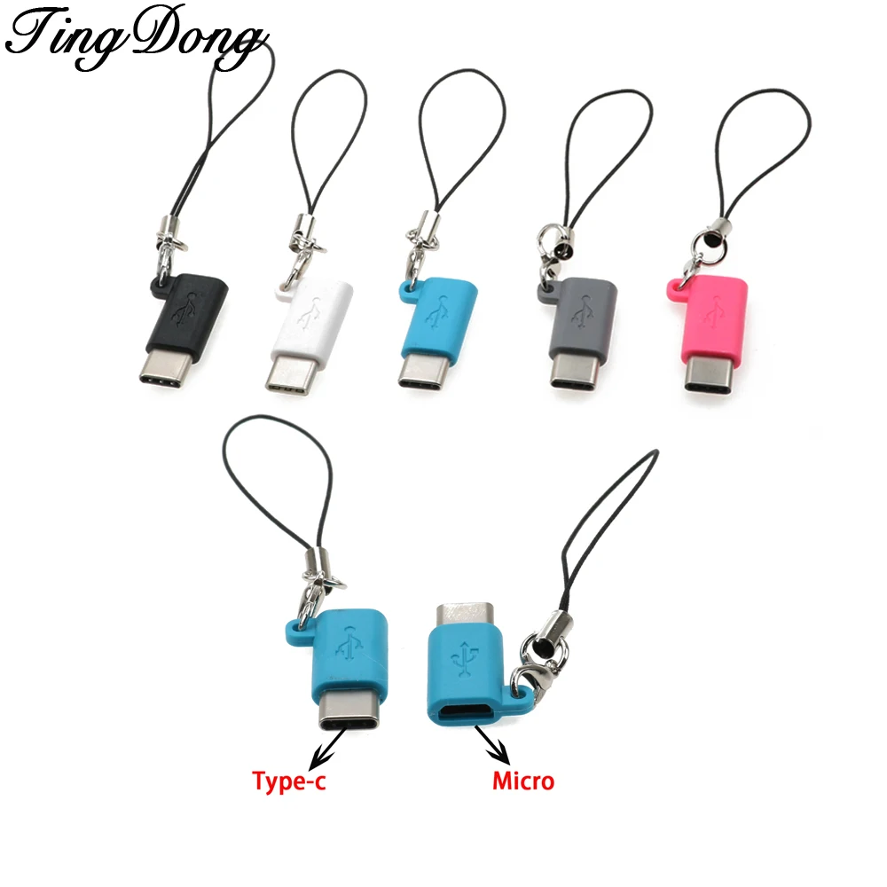 TingDong USB 3,1 type C Мужской к Micro USB Женский адаптер конвертер Разъем USB-C Обновление телефона type-c к телефону