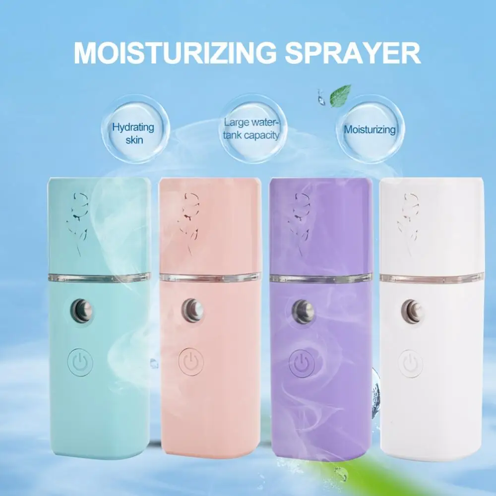 

4 Color Portable Face Atomization Sprayer Nano Mist Spray Moisturizing Skin Bottle Sprayer Steamer Cosmetic Mister Skin Care