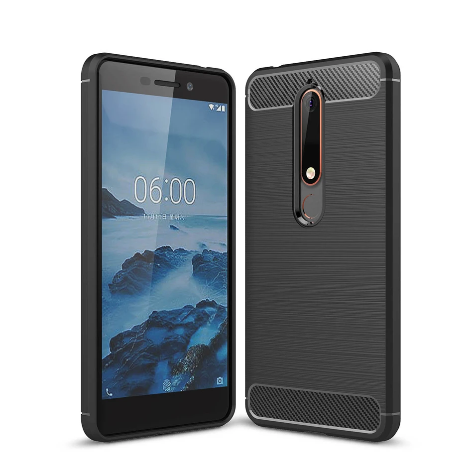 

Rugged Armor Phone Case for Nokia 2.1 3.1 5.1 6.1 1 2 3 5 6 7 Plus 8 Sirocco 9 2018 Soft Silicone Rubber Carbon Fiber Cover Capa