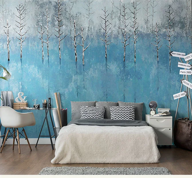

Bacaz Painting Beautiful Lake water 3d Photo Wallpaper Murals for Bedroom 3d Tree wall paper Living Room Sofa Background Decor