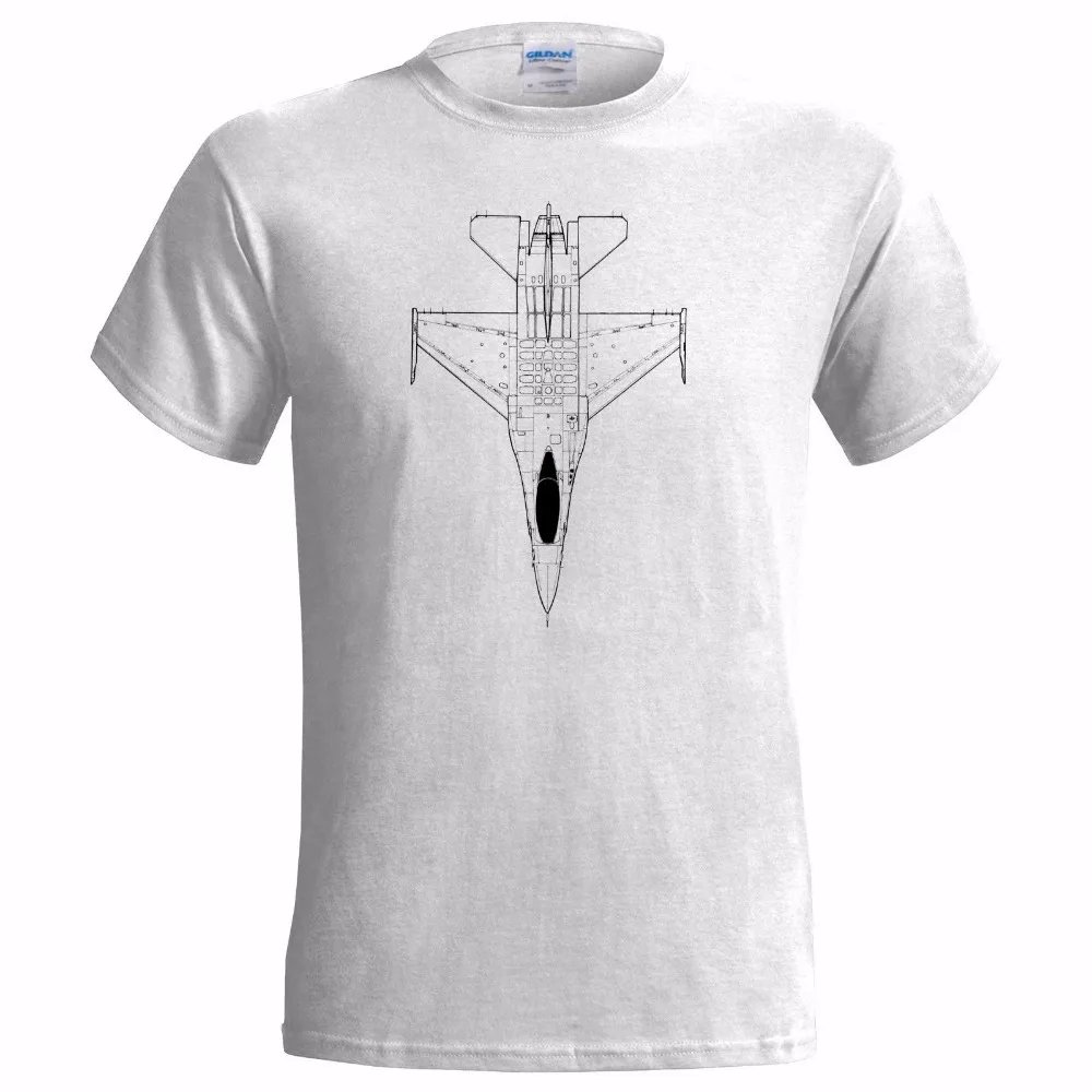 

2019 New Print T-Shirt Men Hot F 16 Fighting Falcon Tech Drawing Mens T-Shirt Plane Aircraft Airplane Fighter 3D Printed T-Shirt