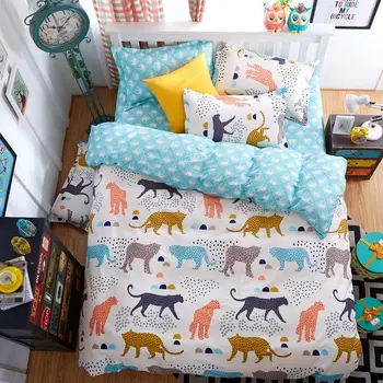

UNIHOME Luxury Full/Queen Duvet cover set 300 thread count fiber reactive prints bedding set CONGLINLIEBAO
