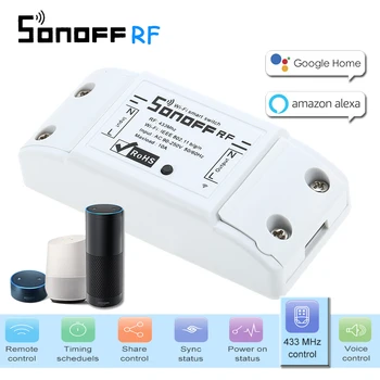 

Sonoff RF WiFi Smart Switch Interruptor 433Mhz RF Receiver Intelligent Remote Wireless Control For Smart Home Wi-fi Light Switch