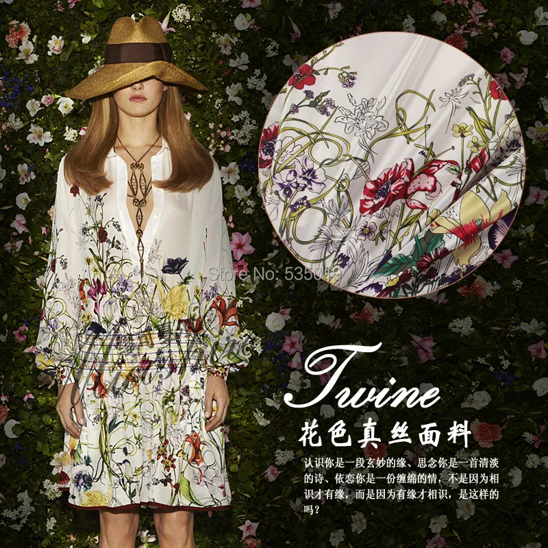 

2018 silk crepe de chine white silks fabric one-piece dress shirt shenp 100% mulberry silk clothes silk fabric