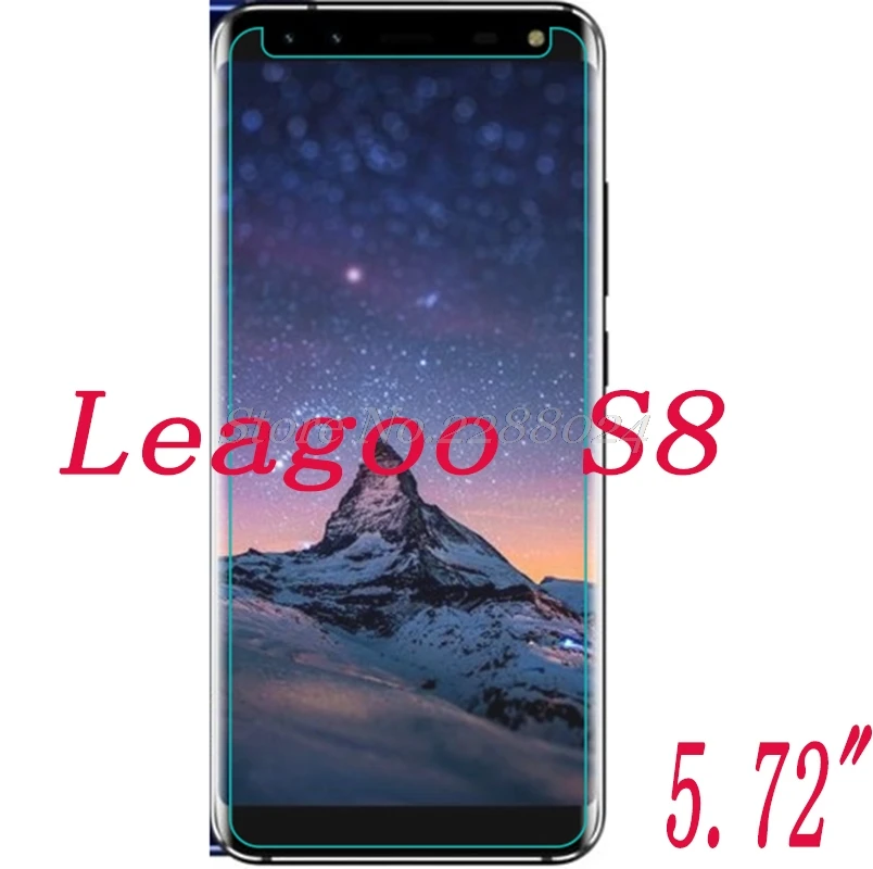 

2PCS Tempered Glass 9H Explosion-proof Protective Film Screen Protector mobile phone for Leagoo S8 5.72" cover