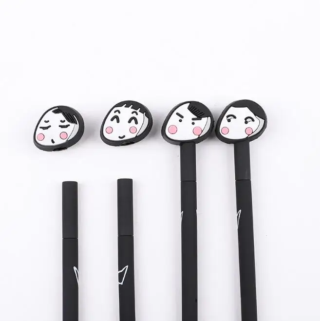 4 Pcs Super Cute Gel Pens Cartoon Japanese Dolls Kawaii Gift Gel-ink Pens for Writing Stationery Office School Supplies