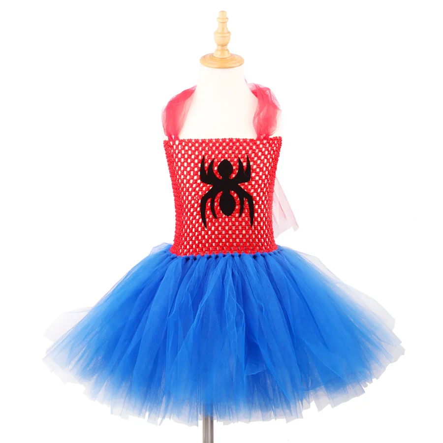 Kids Spider Pattern Tutu Dress Children Cosplay Halloween Christmas Costume Baby Girls (13)