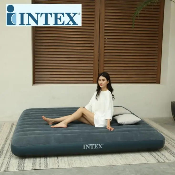 

US Fantasy Green Planting Double Line Pull Air Bed Extra Large Flocking Air Mattress