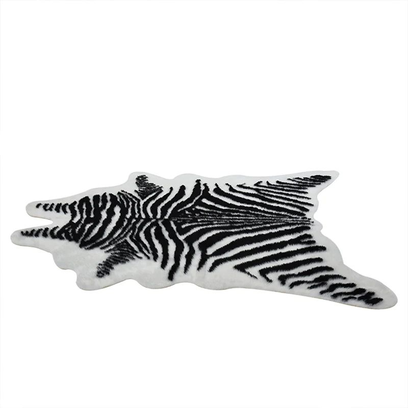 Имитация Zebraskin напольный ковер из мягкого искусственного меха для спальни напольный ворсистый шелковистый плюшевый ковер из искусственного меха прикроватные коврики - Цвет: 2.4x1.7m