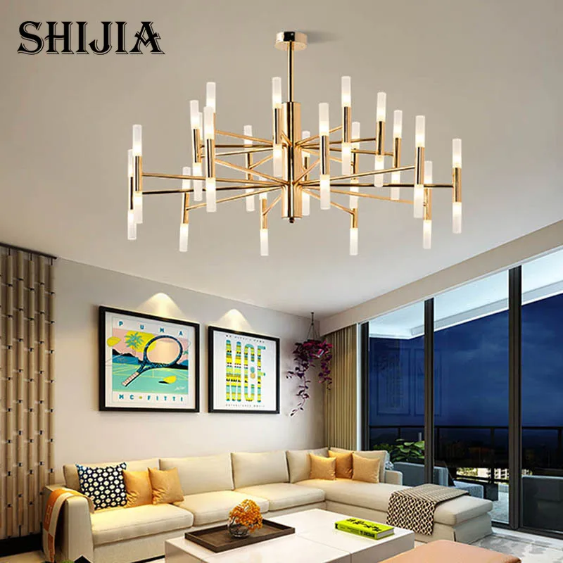 

Decorative Art Double Head Gold Black LED Chandelier for Bedroom Kitchen Living Room Decorative Lighting
