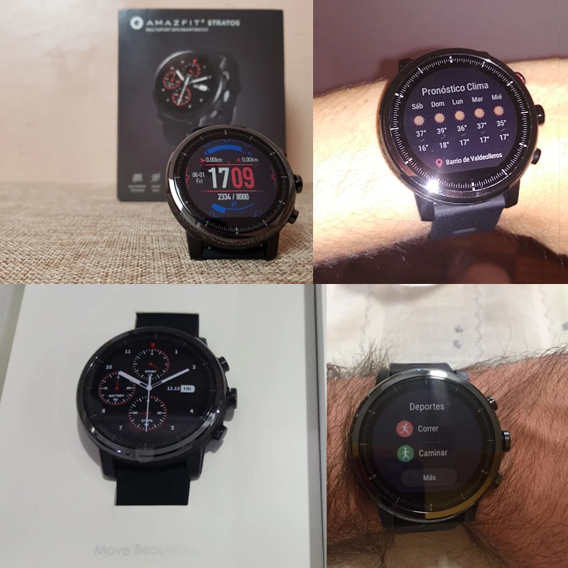 Español] Xiaomi AMAZFIT Strato Reloj Inteligente 2 Bluetooth GPS 11 Tipos  de Modos de Deportes 5 ATM Impermeable|men gps|smart watchheart rate -  AliExpress