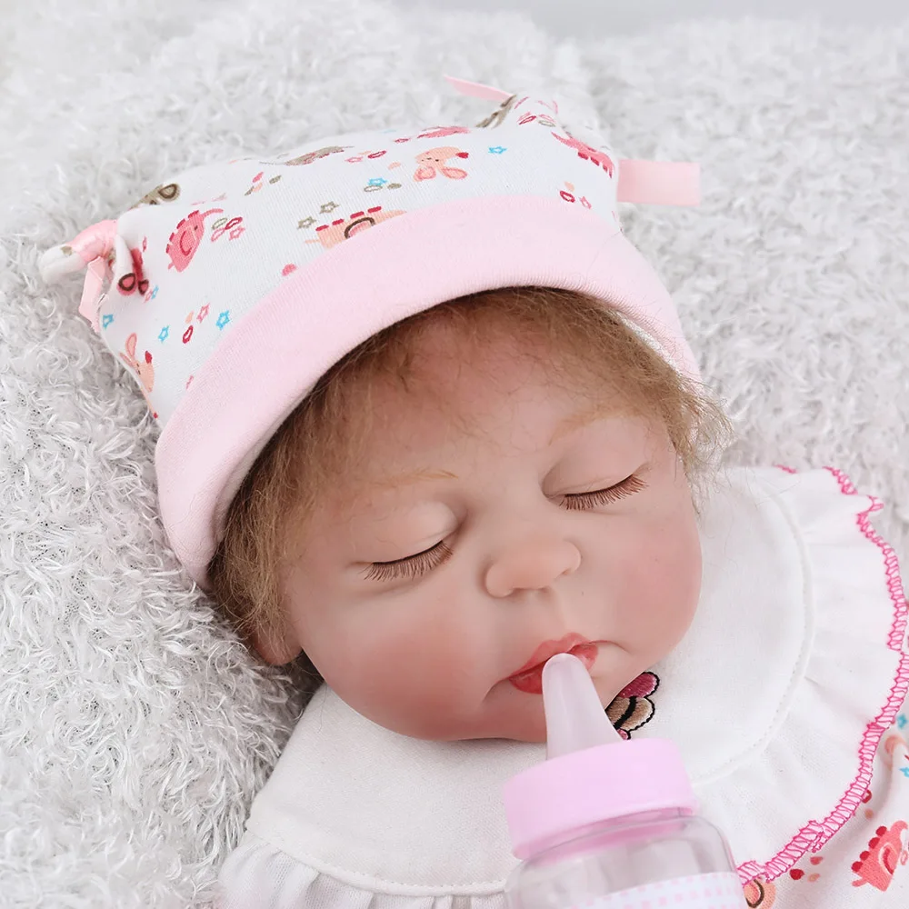 KAYDORA 17 дюймов 43 см полный Силиконовый Reborn Baby куклы живые Bebe Reborn реалистичные Спящая девочка кукла подарок на день рождения
