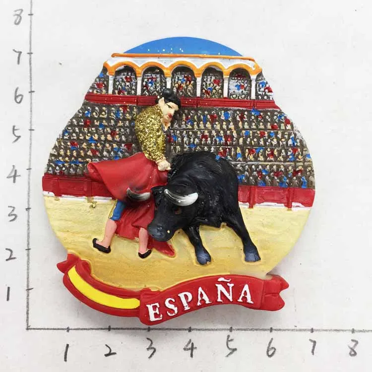 Испанский национальный бульдог шоу Творческий Путешествия сувенир магнитные наклейки стикеры на холодильник