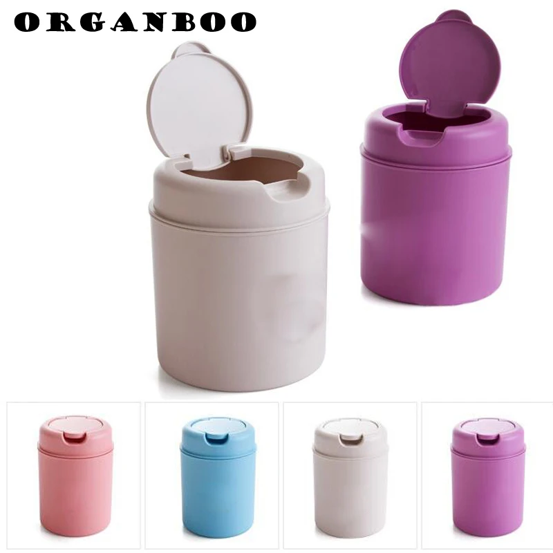 1PC Mini desktop trash cans household clean trash cans trash bin cesto