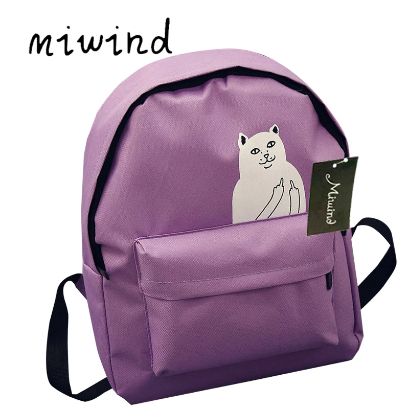 

Women Backpack For Teenagers Girls Boy Laptop Harajuku Canvas Small Print Cartoon Anime Cat Designer Casual Female School Bags