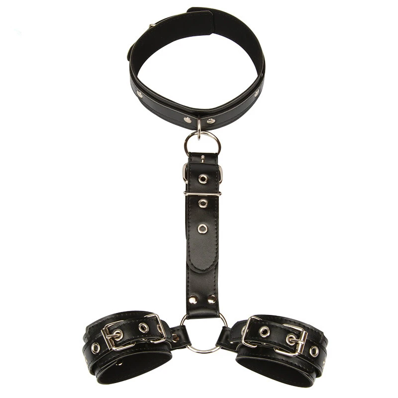Sexy Collar Handcuffs Bondage Restraint Wrist Tied Hand Sex Toys For Couples Set Adult Erotic