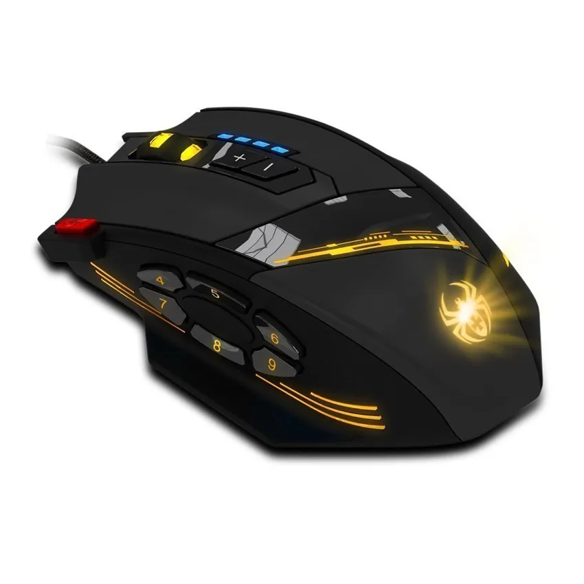 ZELOTES C12 Wired Gaming mouse 4000DPI 12 Buttons Mouse LED Optical Professional USB Gaming Mouse f