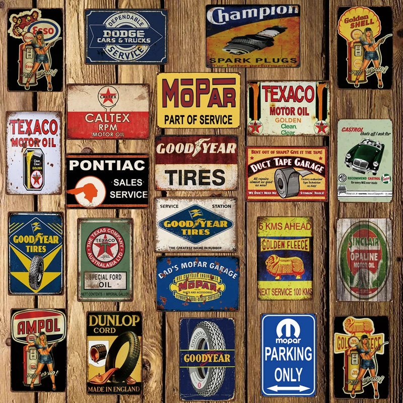 

[ Mike86 ] Motor oil TEXACO ESSO SHELL Tin Sign Vintage Hotel Pub Retro Mural Iron Painting art Poster Art 20*30 CM LT-1730