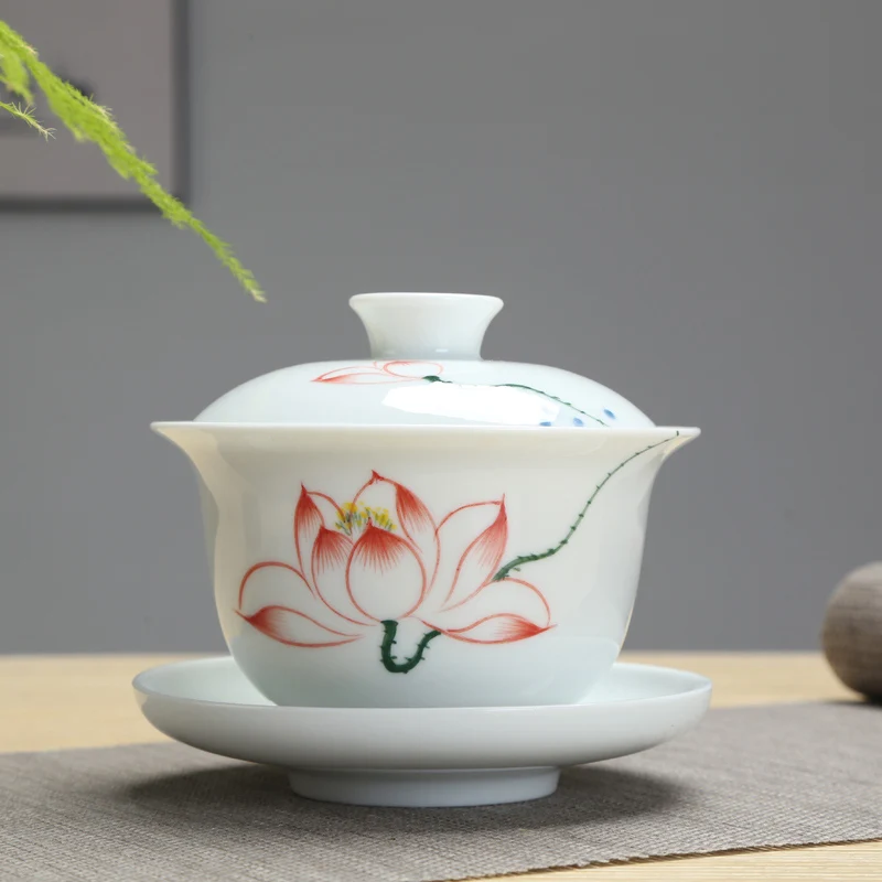 TANGPIN большая емкость керамическая супница gaiwan чашка ручная роспись ча чаша китайские чайные наборы кунг-фу 280 мл