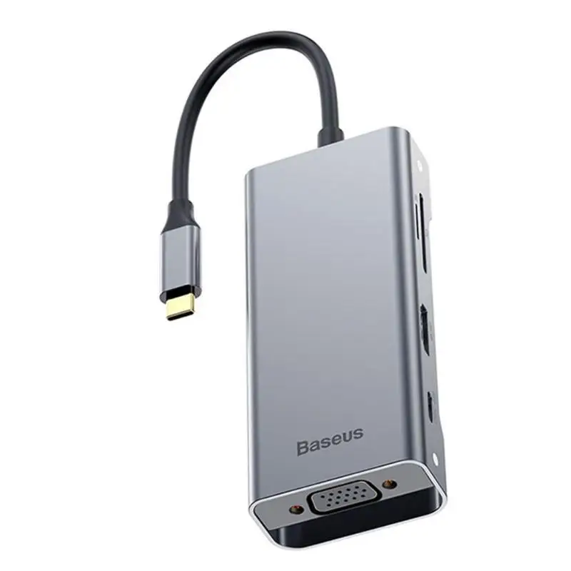 Концентратор Baseus Мульти USB C к USB3.0 тип-c концентратор сплиттер для телефона ноутбука адаптер тип-c концентратор для MackBook Pro Air USB-C сплиттер - Цвет: VGA