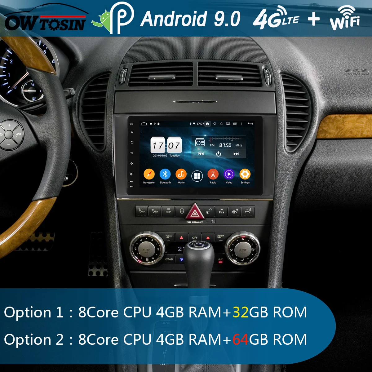 Автомобильная магнитола 8 &quotIPS ядер 4G + 64G Android 9 0 для Mercedes Benz SLK Class R171 W171 SLK200 SLK280 SLK300