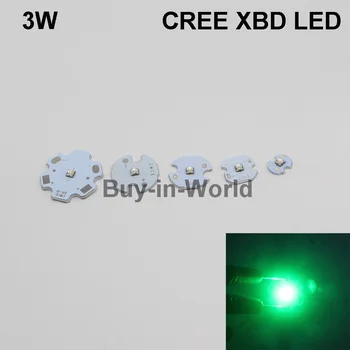 

5pcs Cree XBD XB-D 3535 3W High Power LED Chip Green Color 520-525nm on 8/12/14/16/20mm PCB