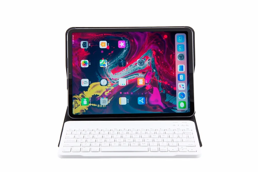 Тонкий чехол для Apple iPad Pro 11 дюймов 2018 A1980 крышка со съемным беспроводной Bluetooth клавиатура чехол + экран протектор