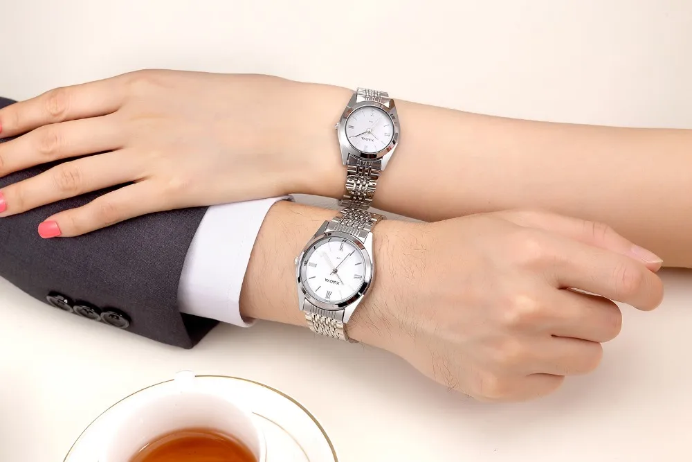 Wo Для мужчин часы Элитный бренд XIAOYA наручные Для мужчин s часы подарок мужчине reloj hombre Для Мужчин's браслеты серебряные любви