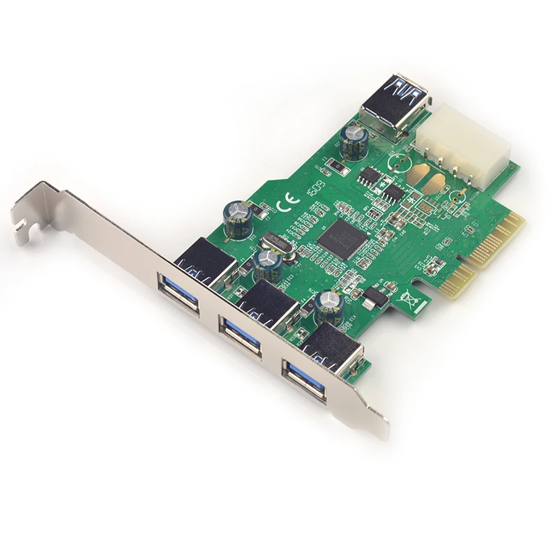 USB 3 0 расширения PCI e карта PCIe USB3.0 адаптер Внешняя батарея + 1 встроенный