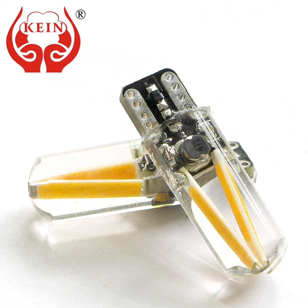 KEIN 10 шт Силиконовые COB 24v 12v T10 w5w светодиодные лампы для автомобиля Наружное