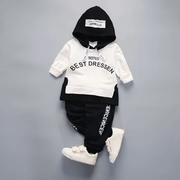 

2pcs Fashion Spring Autumn Baby Girl Boys Clothes Set Newborn Baby Boy Girl Warm Hooded Coat Tops+Pants Outfits Casual Sets