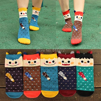 

New spring/winter South Korean Cute cartoon socks colorful dots ladies socks cute lovely korean socks brand harajuku socks