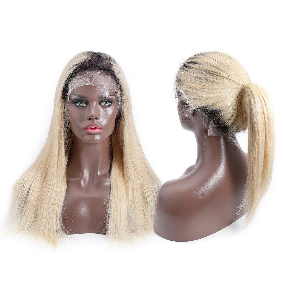 Покер лицо прямой HD прозрачный 1B/613 блонд кружевные передние человеческие волосы парики бесклеевой кружевной передний al парик предварительно выщипанный с детскими волосами