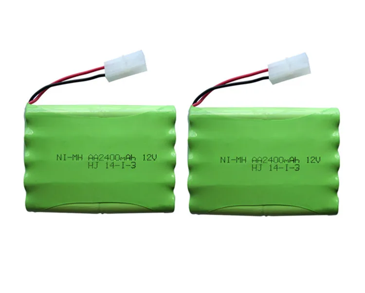 2pack 12v 2400mah ni mh bateria 12v rc battery nimh battery pilas recargables 12v pack 10x aa