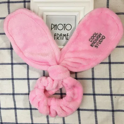 Funny big practical lovely sweet plush cat ears rabbit ears headband hair bands face makeup headband Video broadcast props - Цвет: rabbit pink