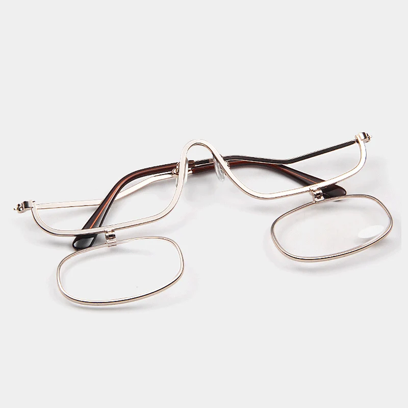 Iboode Для женщин глаз составляют очки для чтения Magnifer флип сплав Косметика очки для чтения для дальнозоркости + 1,0 1,5 2,0 2,5 3,0 3,5 4