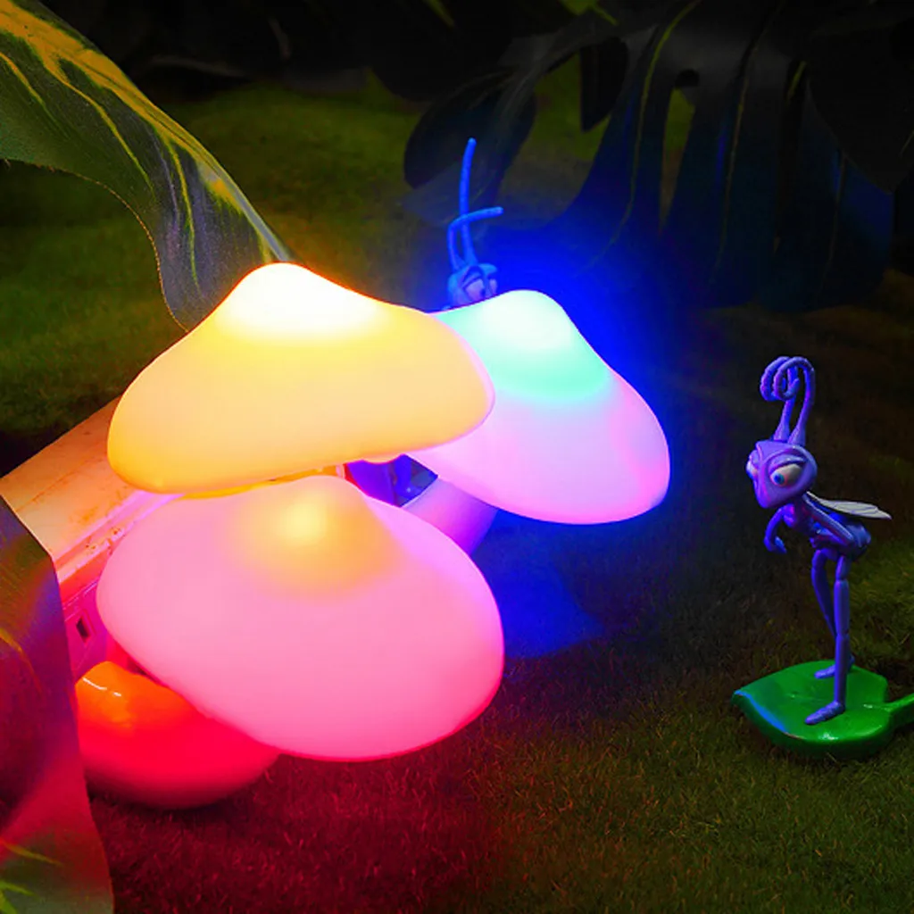 Точечный светильник светодиодный цветной энергосберегающий грибной светодиодный Ночной светильник с датчиком управления прикроватный настенный светодиодный светильник